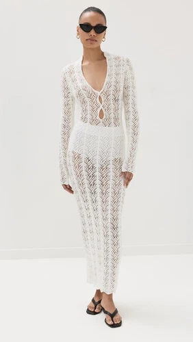 Lioness Soiree Maxi Dress white Porcelain Sz XL NWT$89 Mid-weight sof