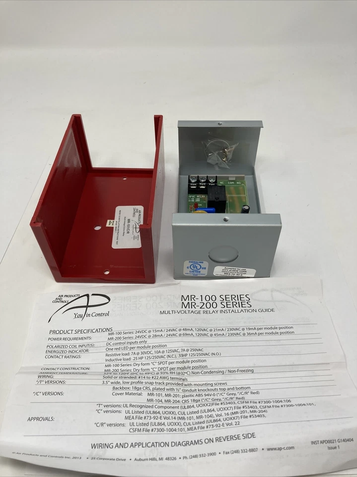 (Lote de 2) Relé de control rojo GatorGate electrónica de la era espacial SSU-MR-101/C/R Foto 2 de 4