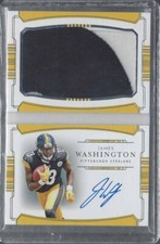 JAMES WASHINGTON 2018 NATIONAL TREASURES JUMBO PATCH AUTO BOOK RC #D 81/99