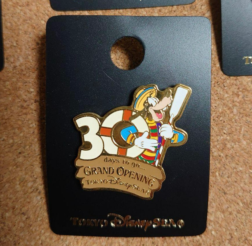 Tokyo Disneysea Grand Opening Pins Mickey Minnie Pluto Donald