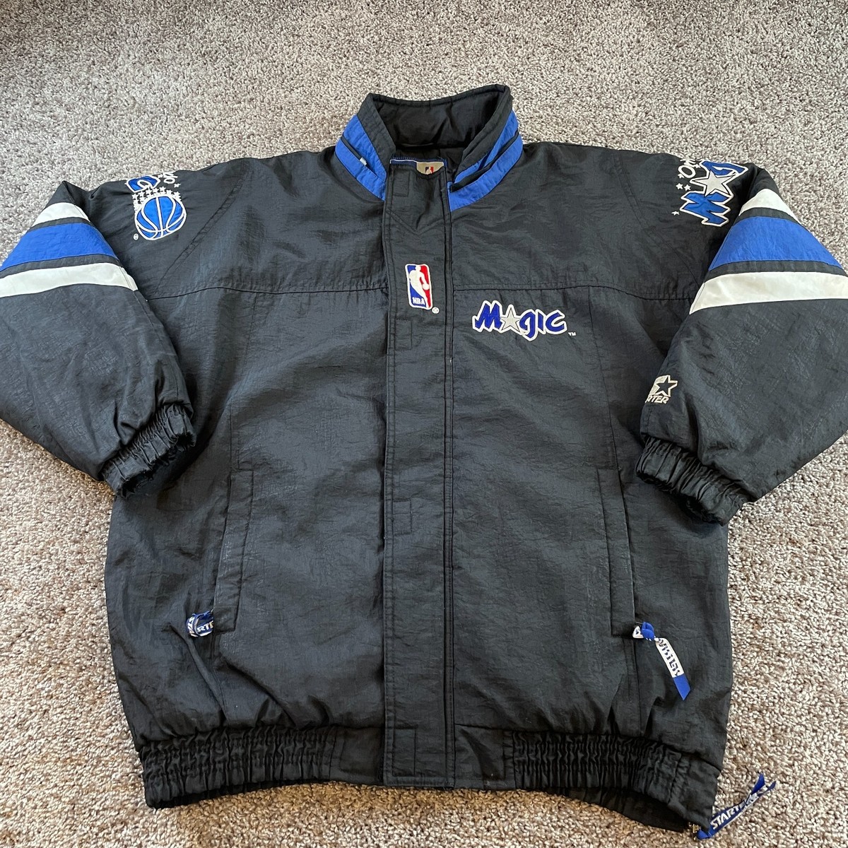 Starter NBA Orlando Magic Jacket Medium Nylon Blue Black Starter NBA Orlando Magic Jacket Medium Nylon Blue Black
