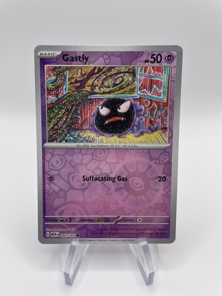 Pokemon Scarlet And Violet - 151 Gastly 092/165 Reverse Holo
