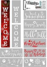 Reusable Seasonal Christmas Stencils for Painting on Wood and More - 24 Shapes