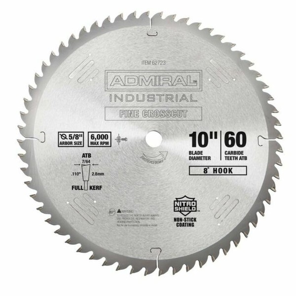 Admiral 10 In. 60t Finishing Circular Saw Blade for sale online eBay