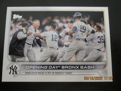 DONALDSON/JUDGE 2022 TOPPS UPDATE OPENING DAY BRONX BASH CARD #US45