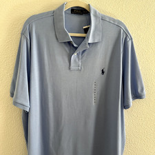 NWT Polo Ralph Lauren Casual Light Blue Short Sleeve Polo Shirt - Men's Size XL