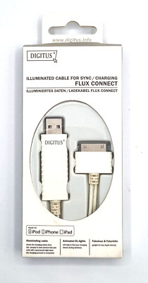 Leuchtet USB Datenkabel Ladekabel für Apple iPod / iPad / iPhone 4  3 3G weiss