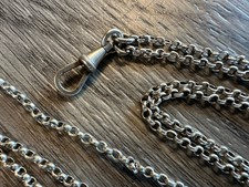 Collier Sautoir Années 70 - Pendentif Rond Argenté Et Perles Nacrées Sur Corde
