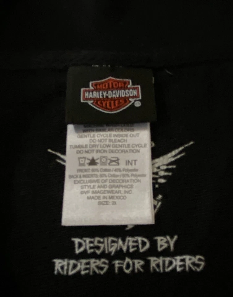 Chaleco Harley Davidson Mujer’s 2XL Gris Negro Rayas Cremallera Completa Motociclista Motocicleta Foto 3 de 4