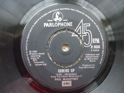 Paul Mccartney / Wings - Coming Up / Lunchbox / Odd Sox + Excellent- 45