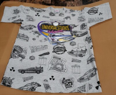 Vintage Back To The Future T Shirt Universal Studios Large AOP | eBay