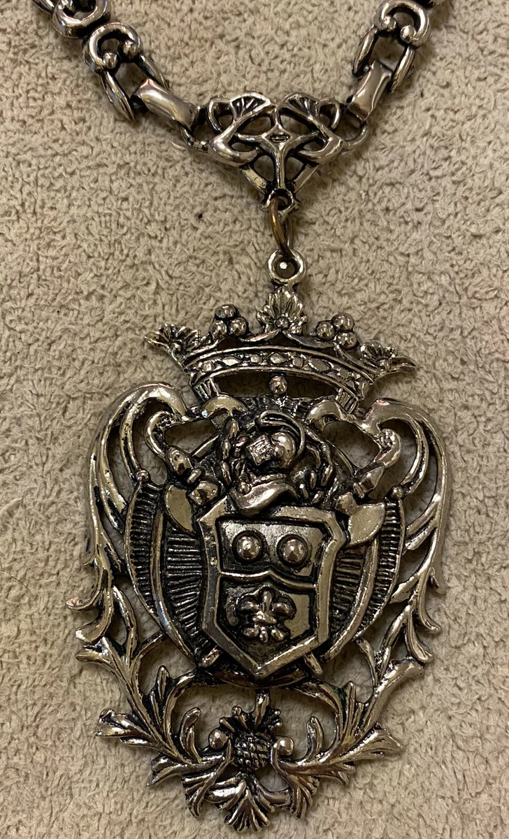 Antique medallion necklace sale