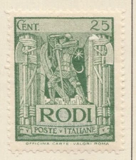 Italy Aegean Possessions RODI 1926 25c MH* A29P29F33647
