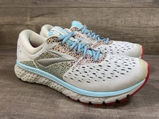 Brooks Glycerin 16 Running Shoes 1202781B115 White Blue Sneakers Womens Size 10B