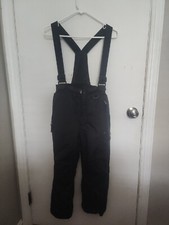 Weatherproof 32 Degrees Ski Snow Bib Snow Pants Size M 10/12 BLACK