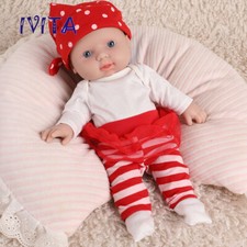 Mini Handmade Newborn Lifelike Realistic Silicone Reborn Baby Girl Dolls 12"