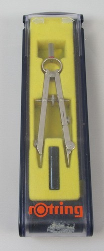 Vintage Rotring Small Bow Compass 530 123/9 - Original Case - 1970s