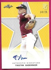 2020 Leaf Perfect Game National Baseball TRISTAN SHOEMAKER Yellow Autograph #/25