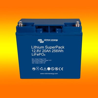 SuperPack 12,8V/20Ah (0% MwSt.*) Victron Lithium Batterie mit BMS Akku LiFePo4