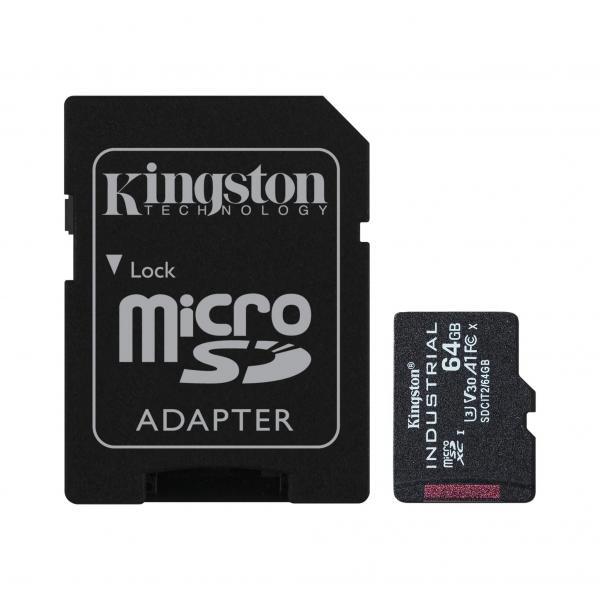 Kingston Technology Industrial 64 GB MicroSDXC UHS-I Classe 10 (KTC 64GB microSD