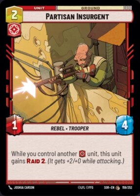 x3 Partisan Insurgent C Star Wars Spark of Rebellion M/NM