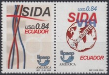 F-EX23325 ECUADOR MNH 2000 UPAEP AISD SIDA CAMPAING MEDICINE
