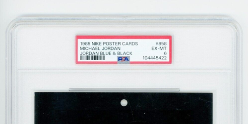 1984-85 NIKE JORDAN BLUE & BLACK 5X7 PSA 6 POSTER AD ROOKIE RC ALL STAR HOF - Picture 7 of 8