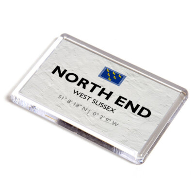FRIDGE MAGNET - North End, West Sussex - Lat/Long TQ3739