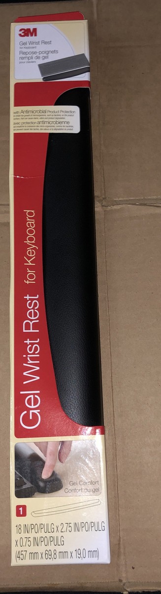 3M Antimicrobial Gel Wrist Rest, Black