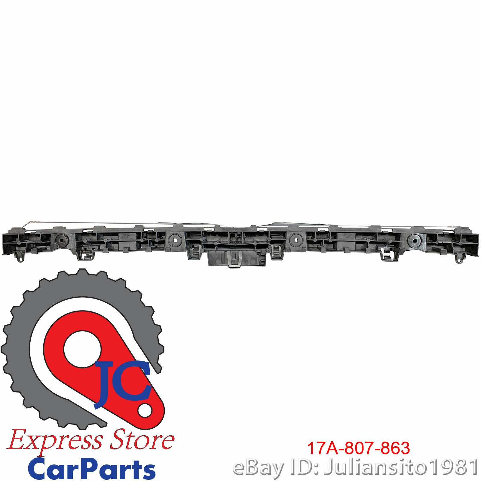 17A807863 VW GENUINE OEM JETTA REAR CENTER SECURING STRIP BUMPER