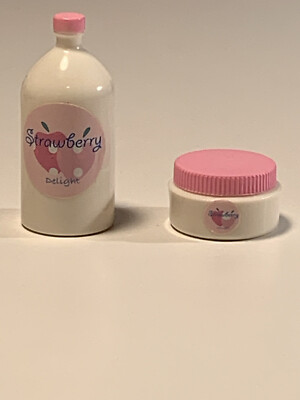 Battat Milk Jug Bottle Strawberry Jam Jar Doll House Miniature Mini