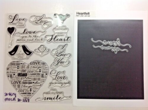 Penny Black So Very Much Stamp Set and Penny Black Heartfelt Die Set - Picture 1 of 5
