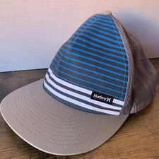 Vintage Hurley Flat Brim Trucker Hat SnapBack Cap By The Classics YUPOONG