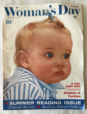 WOMAN'S DAY MAGAZINE-August 1960-Summer Reading Issue-Back to School Clothes