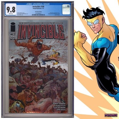 CGC 9.8 Invincible #100 Chromium Cover Variant Image Skybound 2013