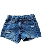 Gap Kids 12 Jean Shorts Denim Low Stride Girls Cut Off Destroyed Adjustable