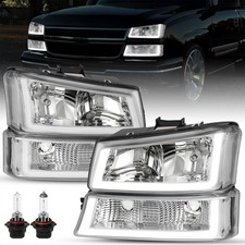 4pcs Led Drl Headlight For 2003 2006 Chevy Silverado Avalanche 1500 2500 Hd 3500