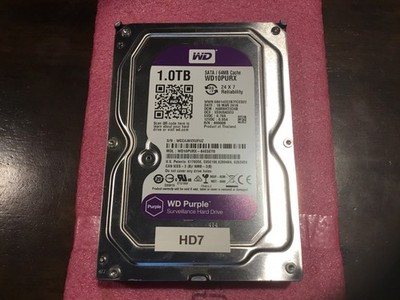 (TESTED) Western Digital WD Purple 1TB 3.5'' HDD WD10PURX Surveillance Hard Drive