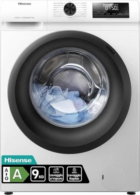 LAVE-LINGE HISENSE WFQE9014EVJM CHARGE FRONTALE 9KG 1400G CLASSE A - Photo 1/4