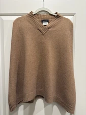 Eskandar 100% Cashmere A-Line Crossover CAMEL Handloomed In Scotland