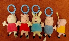 5 Peppa Pig and friends  baby pram toy clip. FREE UK POSTAGE 