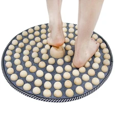 Wood Foot Acupressure Mat - Ergonomic Foot Massager Mat for Feet Relax, Wood ...