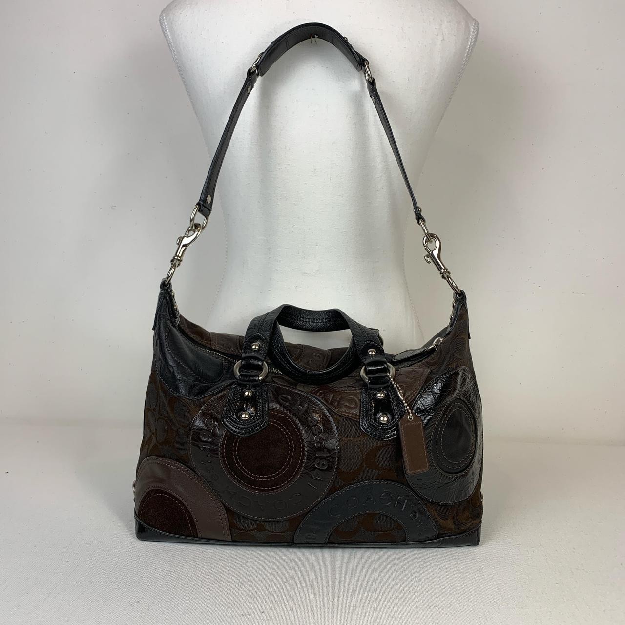 Coach Ashley Pieced Patchwork Satchel - image 1