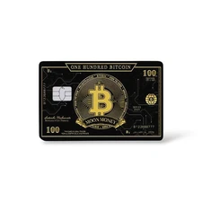 Bitcoin Black Credit Card Sticker Debit Card Skin Cover