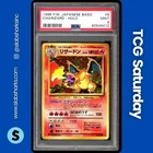 1996 POKEMON JP BASE SET #006 CHARIZARD HOLO RARE PSA 9
