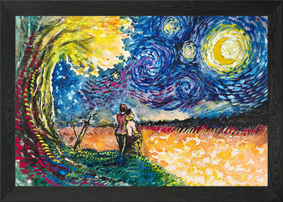 Berserk Van Gogh Stil Gerahmtes Wandbild Poster Leinwanddruck Bild