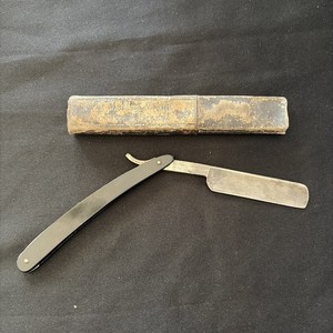 Macdonald Company Straight Razor With W.H. Morley & Sons Clover Brand Razor Box