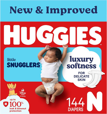 Huggies Size Newborn Diapers, Little Snugglers Baby Diapers, Size Newborn (Up to