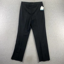Ming Wang L Black Knit Pull On Pants NWT Basic Cut Acrylic Blend Classic Career
