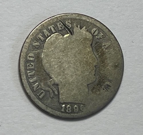 1896-S Barber Dime - Key Date 10C; Y075